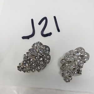 Givenchy Jewelry - Givenchy crystal silver metal clip earrings Givenchy Jewelry - Givenchy crystal silver metal clip earrings